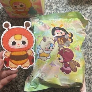 Baby Three Elf plush blind box. Open box. Sealed bag LADY BUG